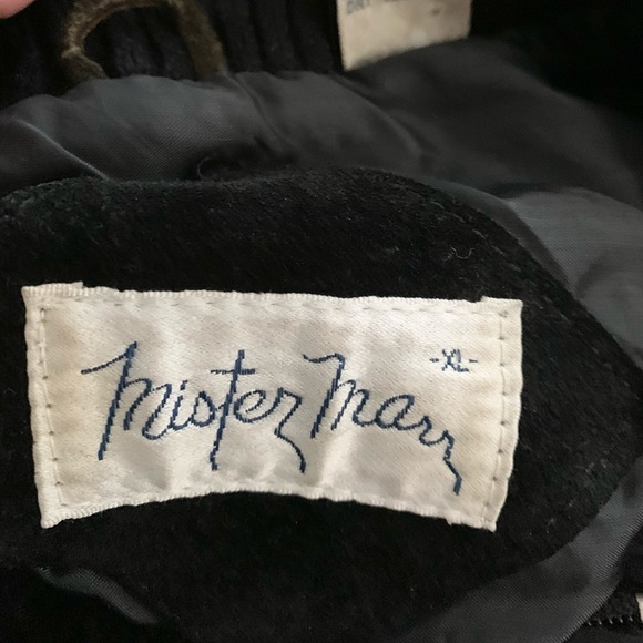 Elemental Stretch | Black Leather Front Knit XL Jacket Coat - Picture 10 of 10